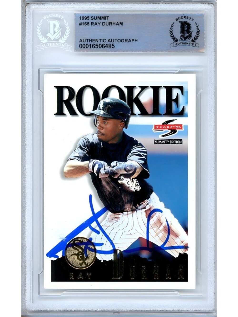Ray Durham Signed 1995 Score Summit #165 RC Chicago White Sox BAS Slab MLB Auto